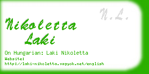 nikoletta laki business card